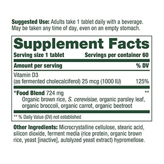 Foto 6 | Suplemento Megafood De Vitamina D3 1000 Ui (25 Mcg) 60 Tabletas - Venta Internacional.