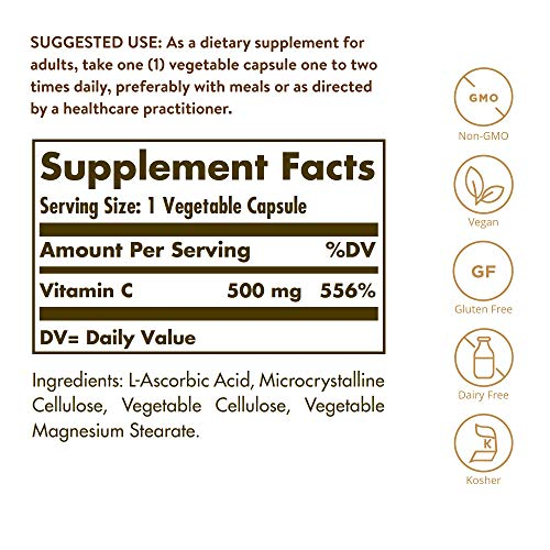 Foto 3 pulgar | Suplemento Solgar De Vitamina C, 500 Mg, 250 Cápsulas Vegetales - Venta Internacional.
