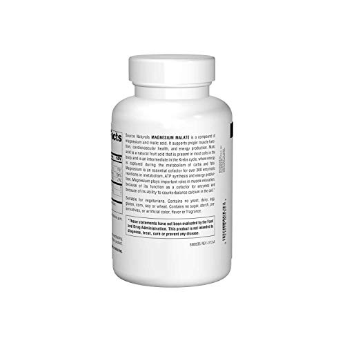 Foto 3 pulgar | Supplement Source Naturals, Malato De Magnesio, 1250 Mg, 360 Tabletas - Venta Internacional.