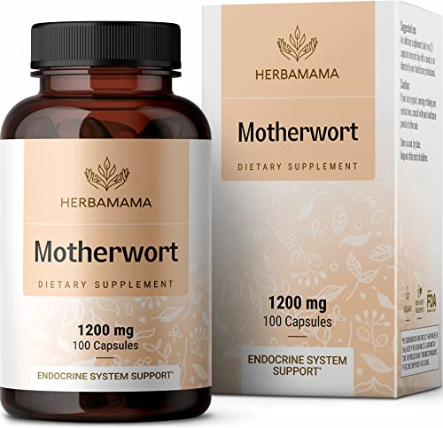 Foto 2 pulgar | Suplemento Herbamama Motherwort En Cápsulas 1200 Mg 100 Cápsulas - Venta Internacional.