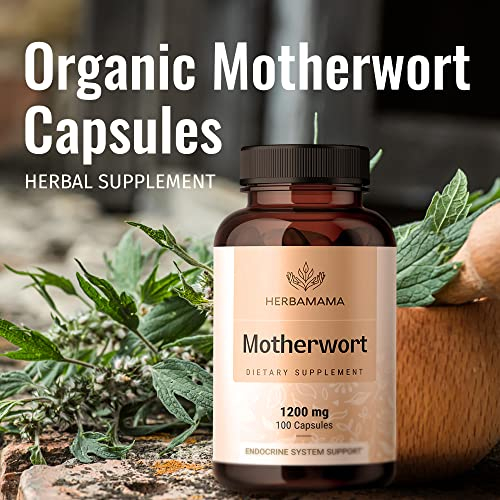 Foto 7 pulgar | Suplemento Herbamama Motherwort En Cápsulas 1200 Mg 100 Cápsulas - Venta Internacional.