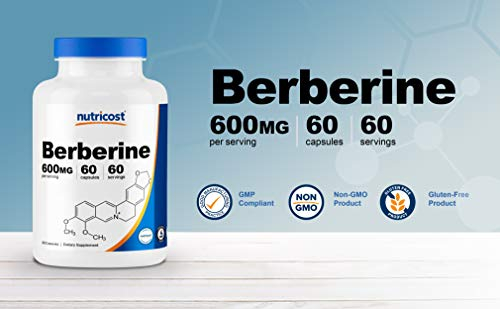 Foto 8 pulgar | Suplemento Nutricost Berberine Hcl 600 Mg 60 Cápsulas - Venta Internacional.