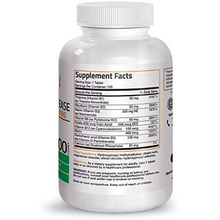 Foto 2 | Suplemento Bronson Super B Vitamina B Complex 100 Comprimidos - Venta Internacional.