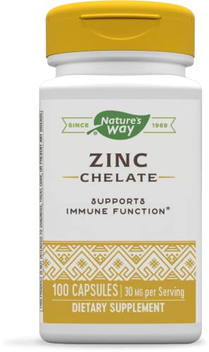 Foto 2 pulgar | Suplemento De Quelato De Zinc Nature's Way 30 Mg 100 Cápsulas - Venta Internacional.