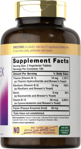Foto 3 pulgar | Complemente La Vitamina Carlyle B Complex Con Vitamina B12 300 Tabletas - Venta Internacional.