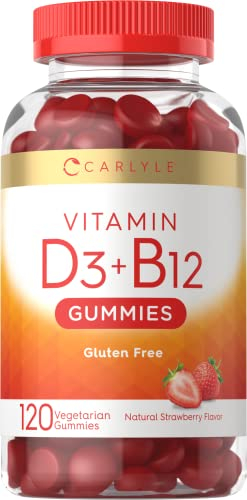 Foto 2 pulgar | Suplemento De Gomitas Carlyle Con Complejo De Vitamina D3 Y B12, 120 Unidades - Venta Internacional.