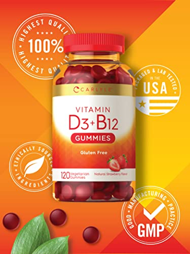 Foto 6 pulgar | Suplemento De Gomitas Carlyle Con Complejo De Vitamina D3 Y B12, 120 Unidades - Venta Internacional.