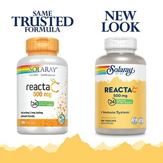 Foto 2 | Suplemento Solaray Reacta-c Con 500 Mg De Vitamina C 180 Cápsulas - Venta Internacional.