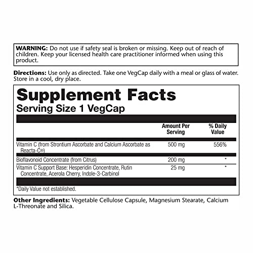 Foto 4 pulgar | Suplemento Solaray Reacta-c Con 500 Mg De Vitamina C 180 Cápsulas - Venta Internacional.