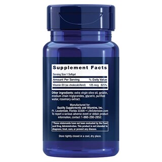 Foto 2 | Suplementos Life Extension De Vitamina D3 125 Mcg (5000 Ui) - Venta Internacional.