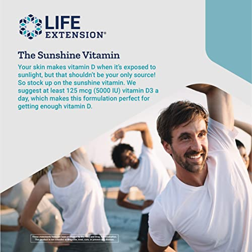 Foto 6 pulgar | Suplementos Life Extension De Vitamina D3 125 Mcg (5000 Ui) - Venta Internacional.