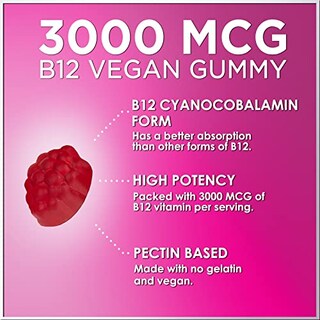 Foto 3 | Suplemento: Gomitas De Vitamina B12 De 3000 Mcg De Nature's Nutrition - Venta Internacional.