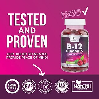 Foto 4 | Suplemento: Gomitas De Vitamina B12 De 3000 Mcg De Nature's Nutrition - Venta Internacional.