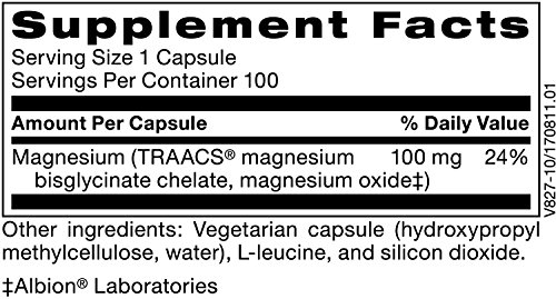 Foto 7 pulgar | Suplemento Del Complejo De Glicinato De Magnesio De Klaire Labs, 100 Mg - Venta Internacional.