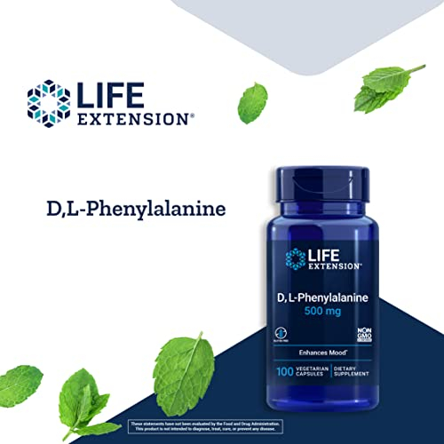 Foto 5 pulgar | Suplemento Life Extension D L-fenilalanina 500 Mg 100 Cápsulas - Venta Internacional.