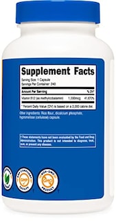 Foto 4 | Suplemento Nutricost De Vitamina B12 (metilcobalamina) 1000 Mcg - Venta Internacional.