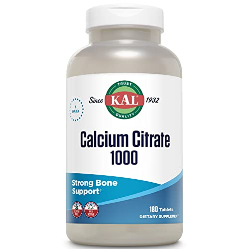 Foto 2 pulgar | Suplemento De Citrato De Calcio Kal 1000 Mg 180 Tabletas - Venta Internacional.