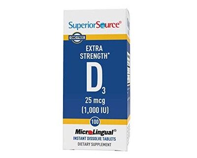 Foto 1 | Tabletas De Vitamina D3 Superior Source, 1000 Ui, 100 Unidades - Venta Internacional.