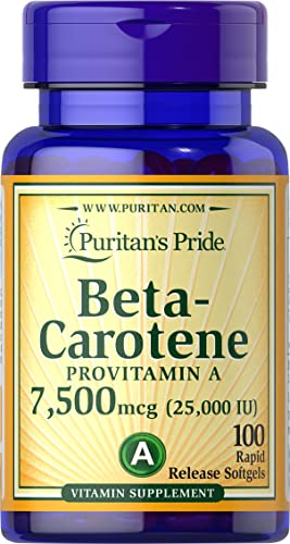 Foto 1 | Suplemento De Betacaroteno Puritan's Pride 100 Cápsulas Blandas - Venta Internacional.