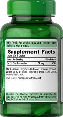 Foto 4 pulgar | Suplemento Puritan's Pride Zinc En Tabletas De 50 Mg, 250 Unidades - Venta Internacional.