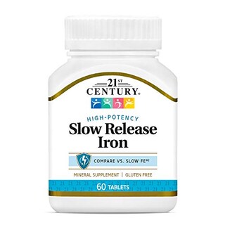 Foto 1 | Suplemento De Hierro 21st Century Slow Release 60 Comprimidos - Venta Internacional.