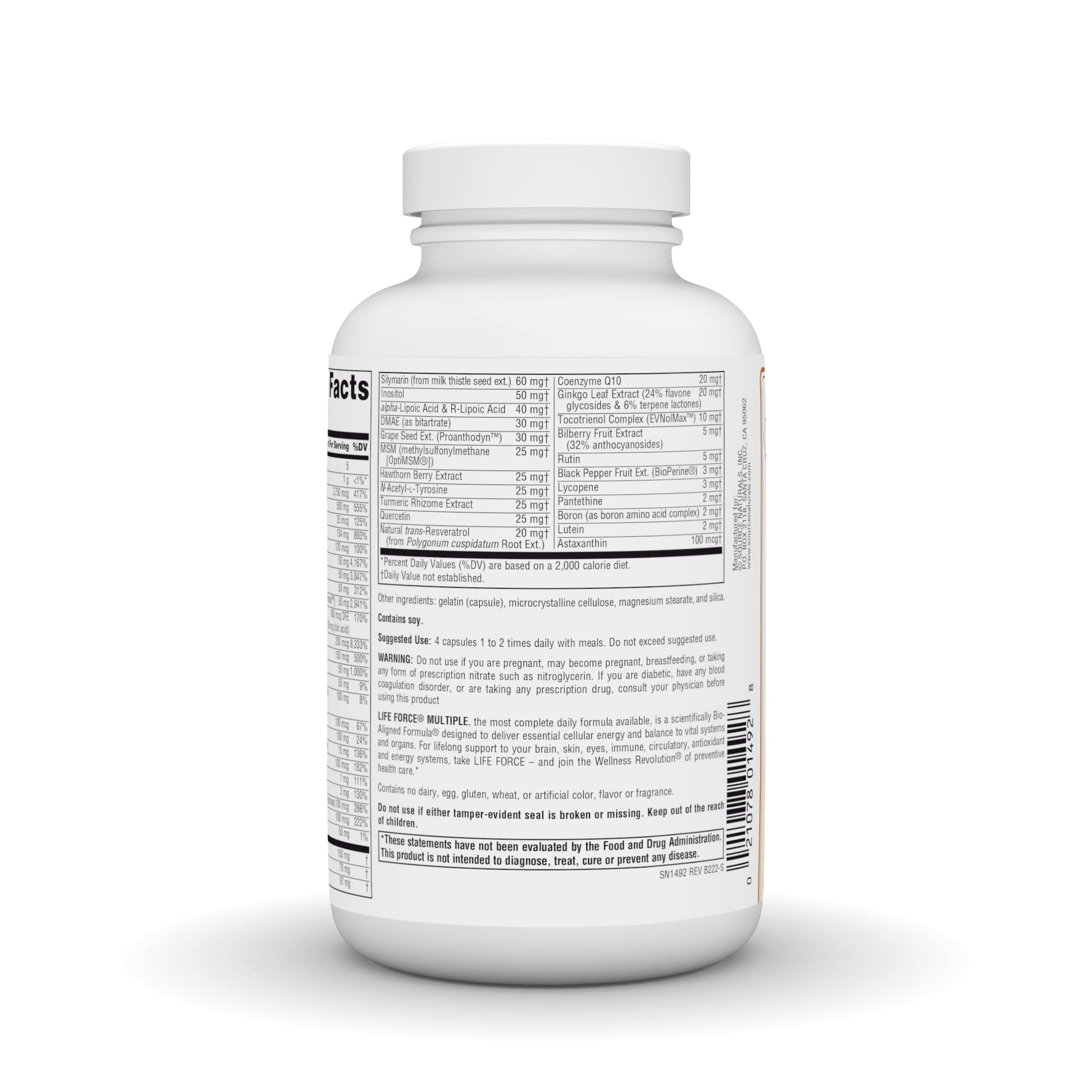Foto 4 pulgar | Multivitamínico Source Naturals Life Force Multiple Sin Hierro - Venta Internacional.