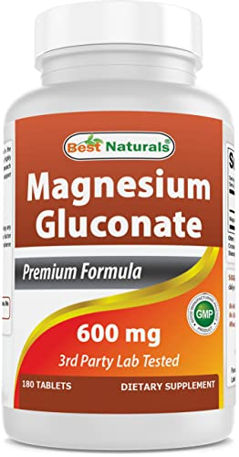 Foto 2 pulgar | Supplement Best Naturals Gluconato De Magnesio 35 Mg 180 Comprimidos - Venta Internacional.