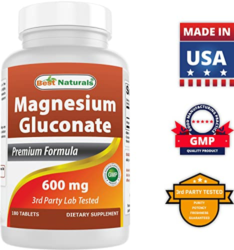 Foto 8 pulgar | Supplement Best Naturals Gluconato De Magnesio 35 Mg 180 Comprimidos - Venta Internacional.