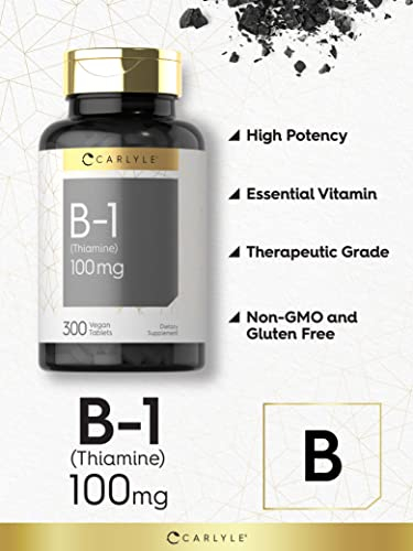 Foto 4 pulgar | Suplemento Carlyle De Vitamina B-1 100 Mg 300 Comprimidos - Venta Internacional.