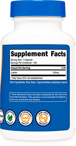 Foto 5 pulgar | Suplemento Nutricost Luteolina 100 Mg 120 Cápsulas Vegetariano - Venta Internacional.