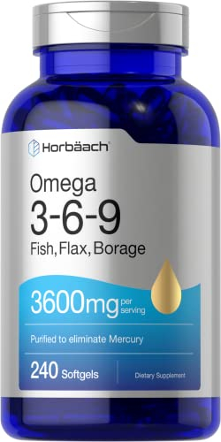 Foto 2 pulgar | Suplemento Horbaach Triple Omega 3-6-9 360 Mg 240 Cápsulas Blandas - Venta Internacional.