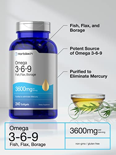 Foto 4 pulgar | Suplemento Horbaach Triple Omega 3-6-9 360 Mg 240 Cápsulas Blandas - Venta Internacional.