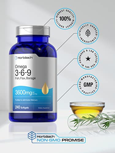 Foto 6 pulgar | Suplemento Horbaach Triple Omega 3-6-9 360 Mg 240 Cápsulas Blandas - Venta Internacional.