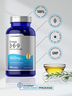 Foto 5 | Suplemento Horbaach Triple Omega 3-6-9 360 Mg 240 Cápsulas Blandas - Venta Internacional.