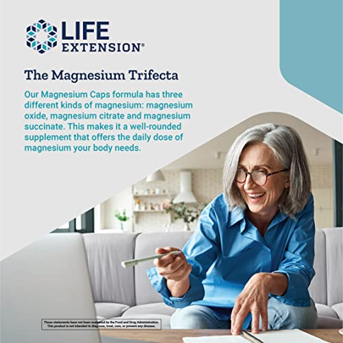 Foto 6 pulgar | Supplement Life Extension, Cápsulas De Magnesio, 500 Mg, 100 Cápsulas - Venta Internacional.