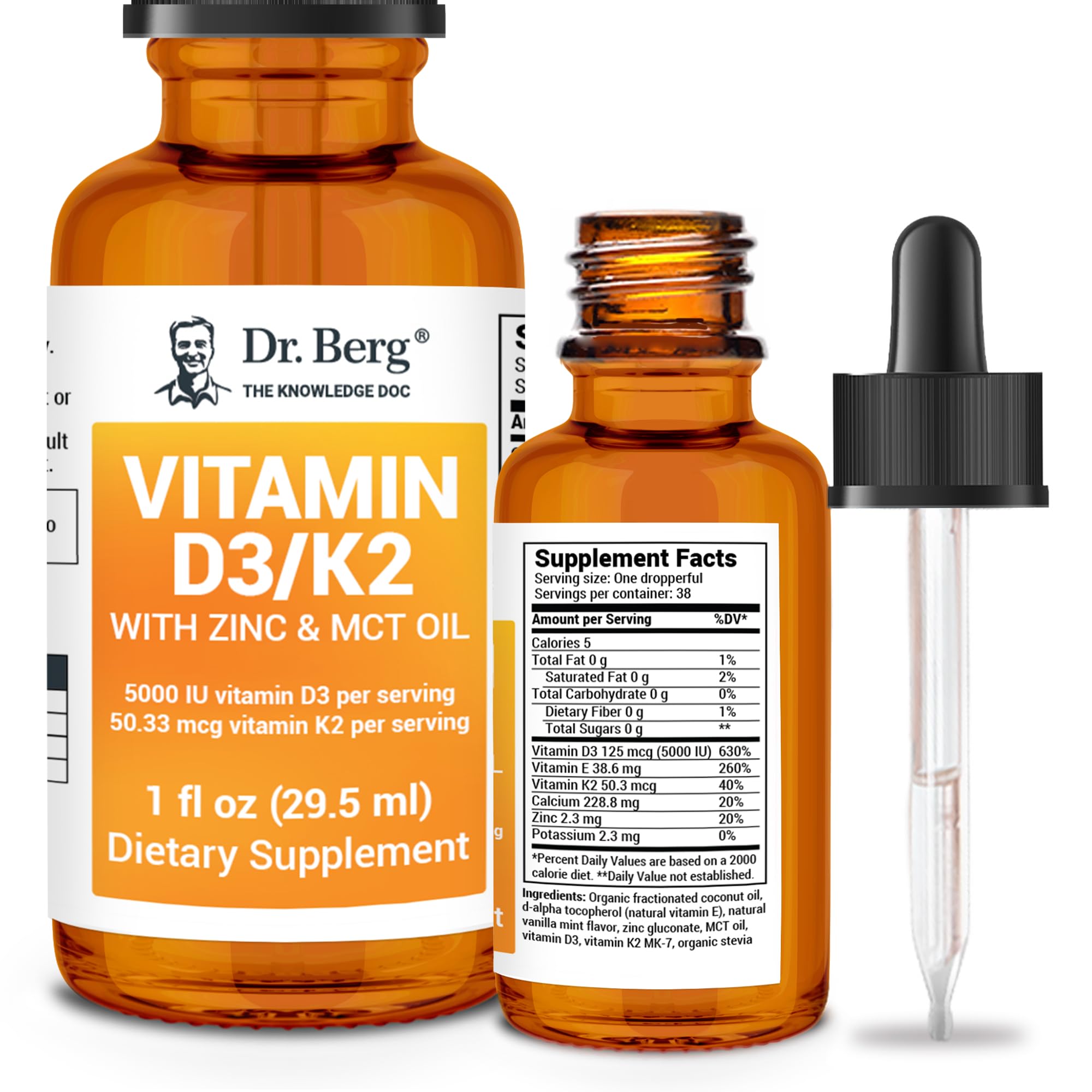 Foto 2 pulgar | Complemente La Vitamina D3 K2 Del Dr. Berg Con Zinc Líquido De 30 Ml - Venta Internacional.