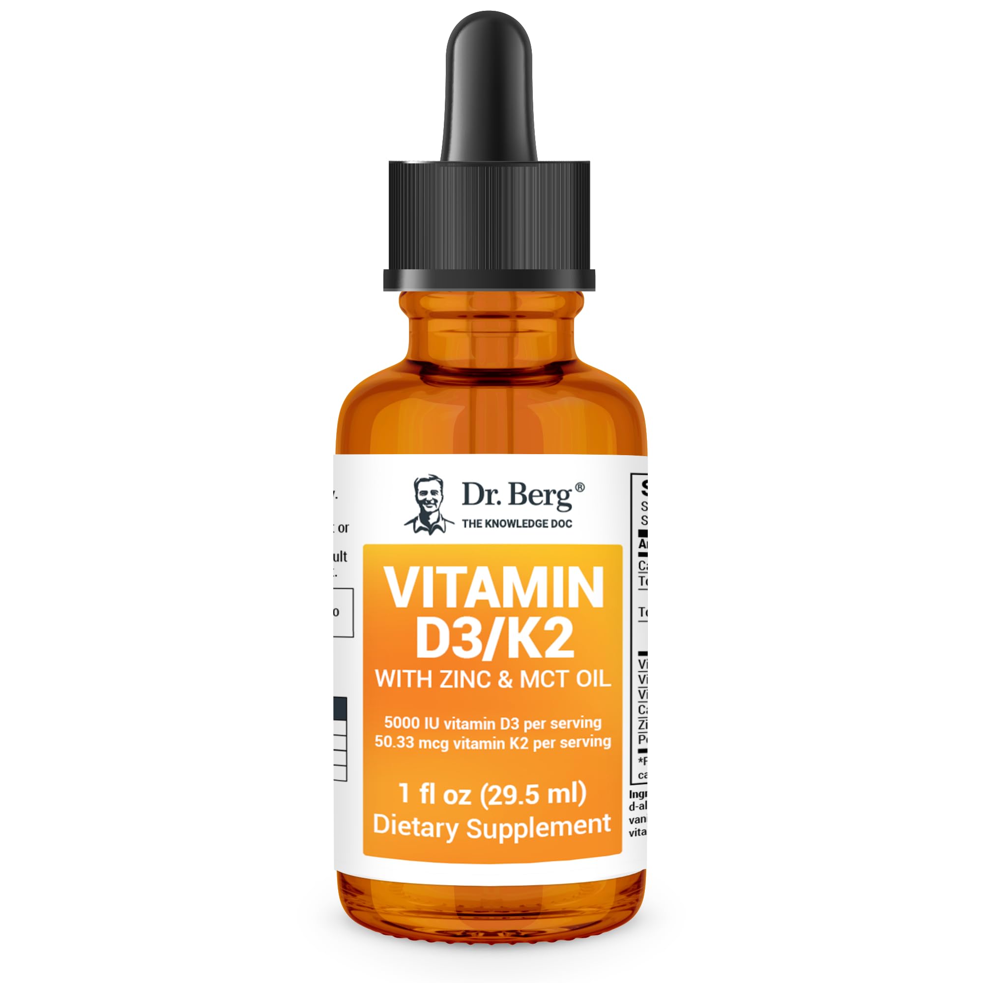 Foto 3 pulgar | Complemente La Vitamina D3 K2 Del Dr. Berg Con Zinc Líquido De 30 Ml - Venta Internacional.