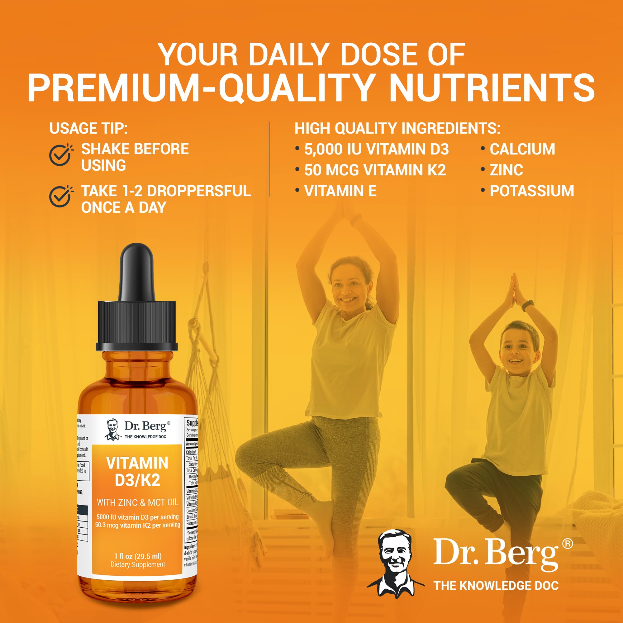 Foto 7 pulgar | Complemente La Vitamina D3 K2 Del Dr. Berg Con Zinc Líquido De 30 Ml - Venta Internacional.