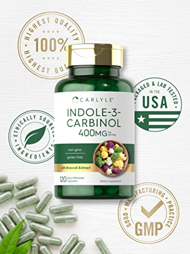 Foto 6 pulgar | Suplemento Carlyle De Indol-3-carbinol (i3c) 400 Mg 120 Cápsulas - Venta Internacional.