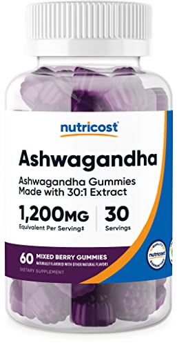 Suplemento Nutricost En Gomitas De Ashwagandha 1200 Mg 60 Unidades - Venta Internacional.