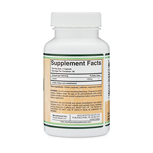 Foto 3 pulgar | Suplemento Double Wood Supplements, Luteolina, 100 Mg, 120 Cápsulas - Venta Internacional.