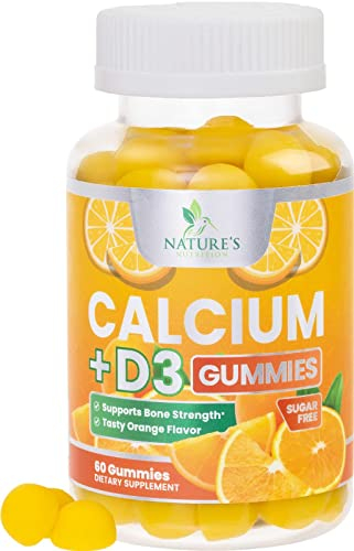 Foto 2 pulgar | Gominolas De Calcio Nature's Nutrition Sin Azúcar Con Vitamina D3 - Venta Internacional.