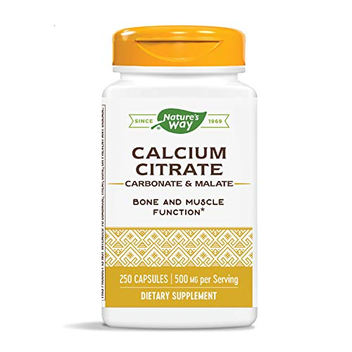 Complemento Nature's Way, Complejo De Citrato De Calcio, 250 Cápsulas - Venta Internacional.