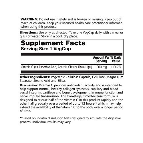 Foto 4 pulgar | Suplemento Solaray De Vitamina C, 1000 Mg, Liberación Prolongada, 275 Cápsulas - Venta Internacional.