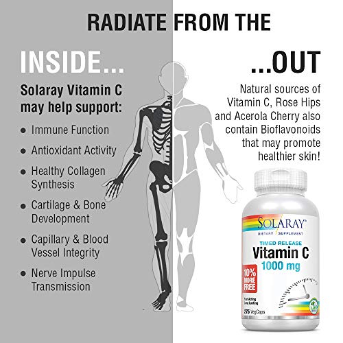 Foto 5 | Suplemento Solaray De Vitamina C, 1000 Mg, Liberación Prolongada, 275 Cápsulas - Venta Internacional.