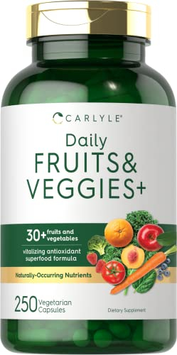 Foto 1 | Suplemento Carlyle Daily Fruits & Veggies 250 Cápsulas - Venta Internacional.