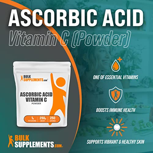 Foto 2 | Vitamina C en Polvo Bulksupplements.com Ácido Ascórbico 250 gr - Venta Internacional