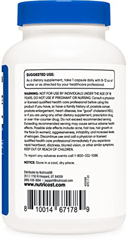 Foto 3 pulgar | Suplemento Nutricost Dhea 50 Mg 240 Cápsulas Sin Gluten - Venta Internacional.