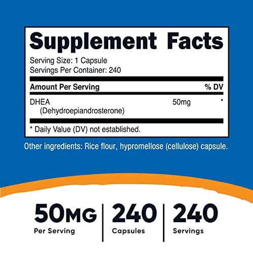Foto 5 pulgar | Suplemento Nutricost Dhea 50 Mg 240 Cápsulas Sin Gluten - Venta Internacional.