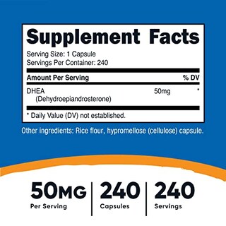 Foto 4 | Suplemento Nutricost Dhea 50 Mg 240 Cápsulas Sin Gluten - Venta Internacional.